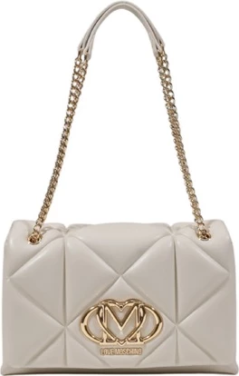 Elegantna torbica Love Moschino, ženska, bež