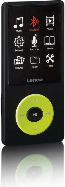 MP4 predvajalnik Lenco Xemio-860GR, 256 GB, Bluetooth, microSD, črno/lime MP4 predvajalnik Lenco Xemio-860GR, 256 GB, Bluetooth, microSD, črno/lime
