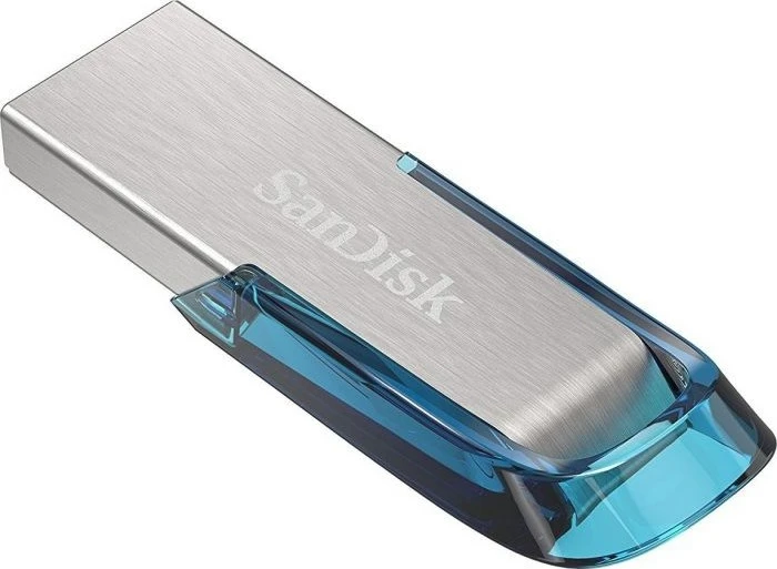 USB ključek 32 GB SanDisk Ultra Flair, USB Type-A, 3.2 Gen 1, modro-srebrn