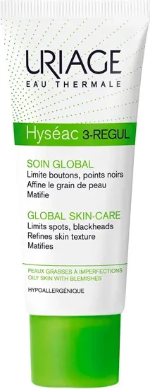 Krema za nego kože za mastno in nečisto kožo Uriage Hyseac 3-Regul unisex, 40 ml