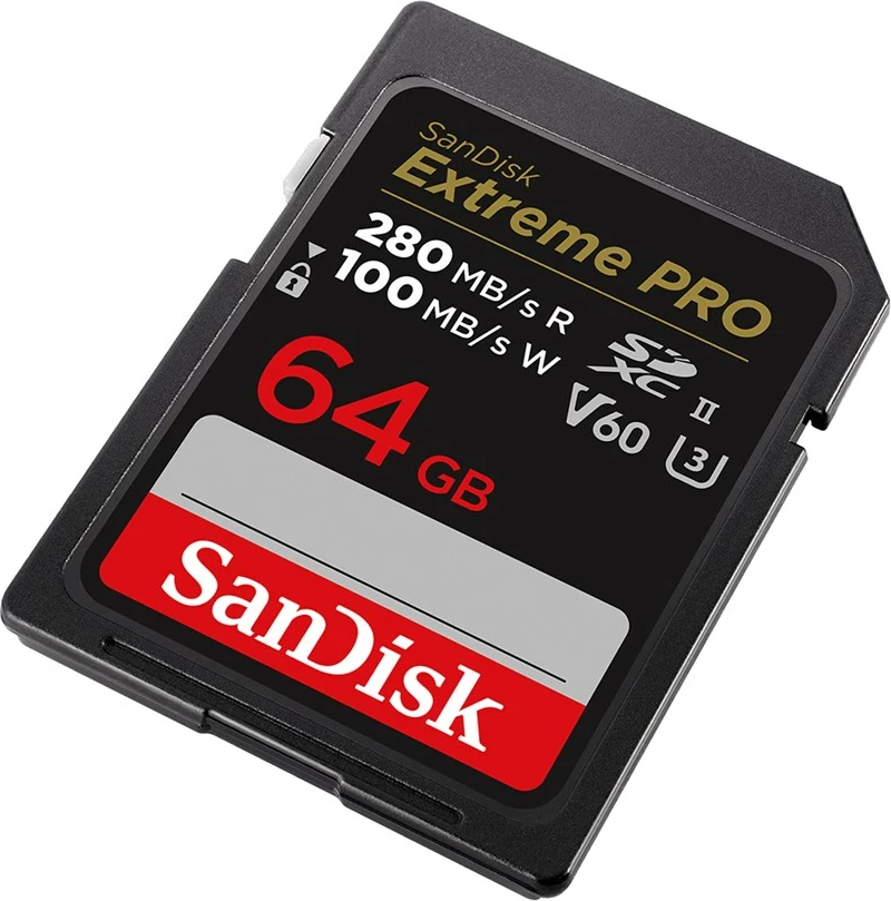 Kartica pomnilnika 64 GB SDXC UHS-II Class 10, SanDisk, črna
