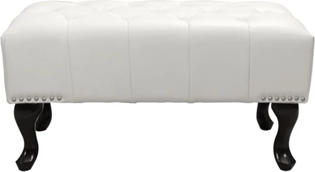 Pianinski stol t.Chesterfield EMMA FH226.02 PU bela-črne noge 80x44x39Hcm