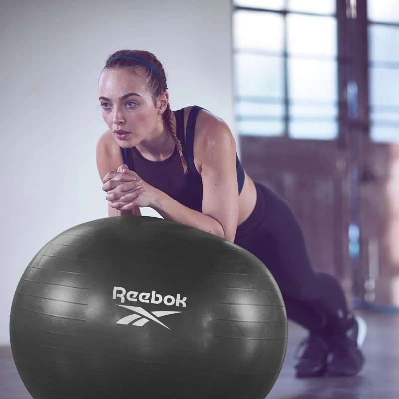 Gimnastična žoga Reebok, 55 cm, črna, za moške in ženske Gimnastična žoga Reebok, 55 cm, črna, za moške in ženske