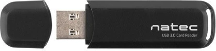 Čitalec kartic Natec Scarab 2, USB 3.0, SD/microSD, črn