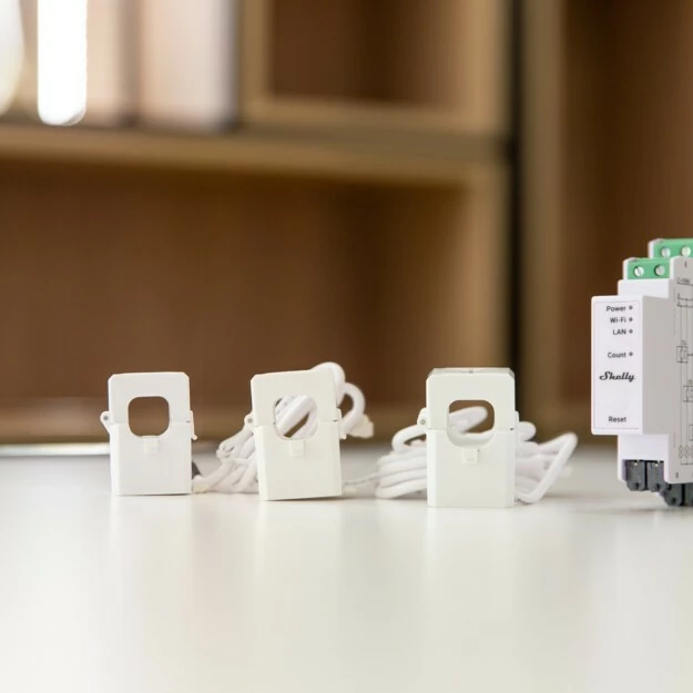 Merilec energije Shelly Pro 3EM, AC, 120 A, 50 - 60 Hz, 94 mm, 19 mm, 69 mm