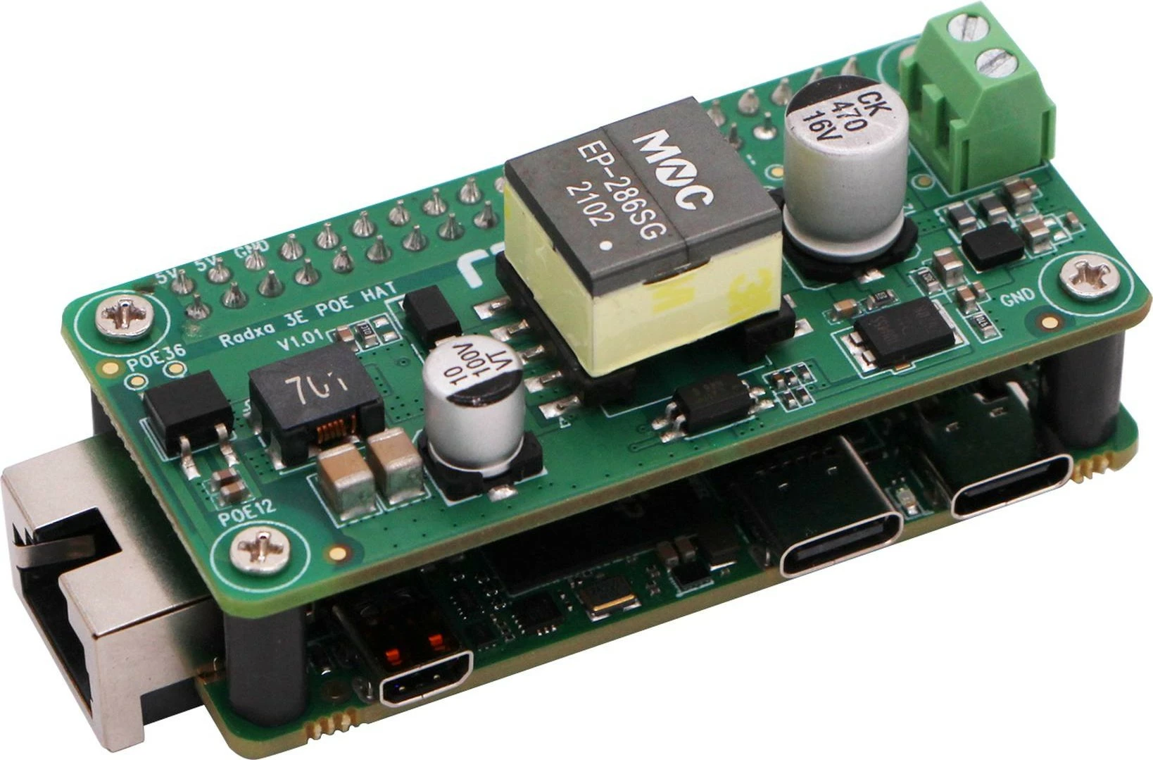 PoE HAT za RADXA Zero 3E ALLNET PoE HAT za RADXA Zero 3E ALLNET