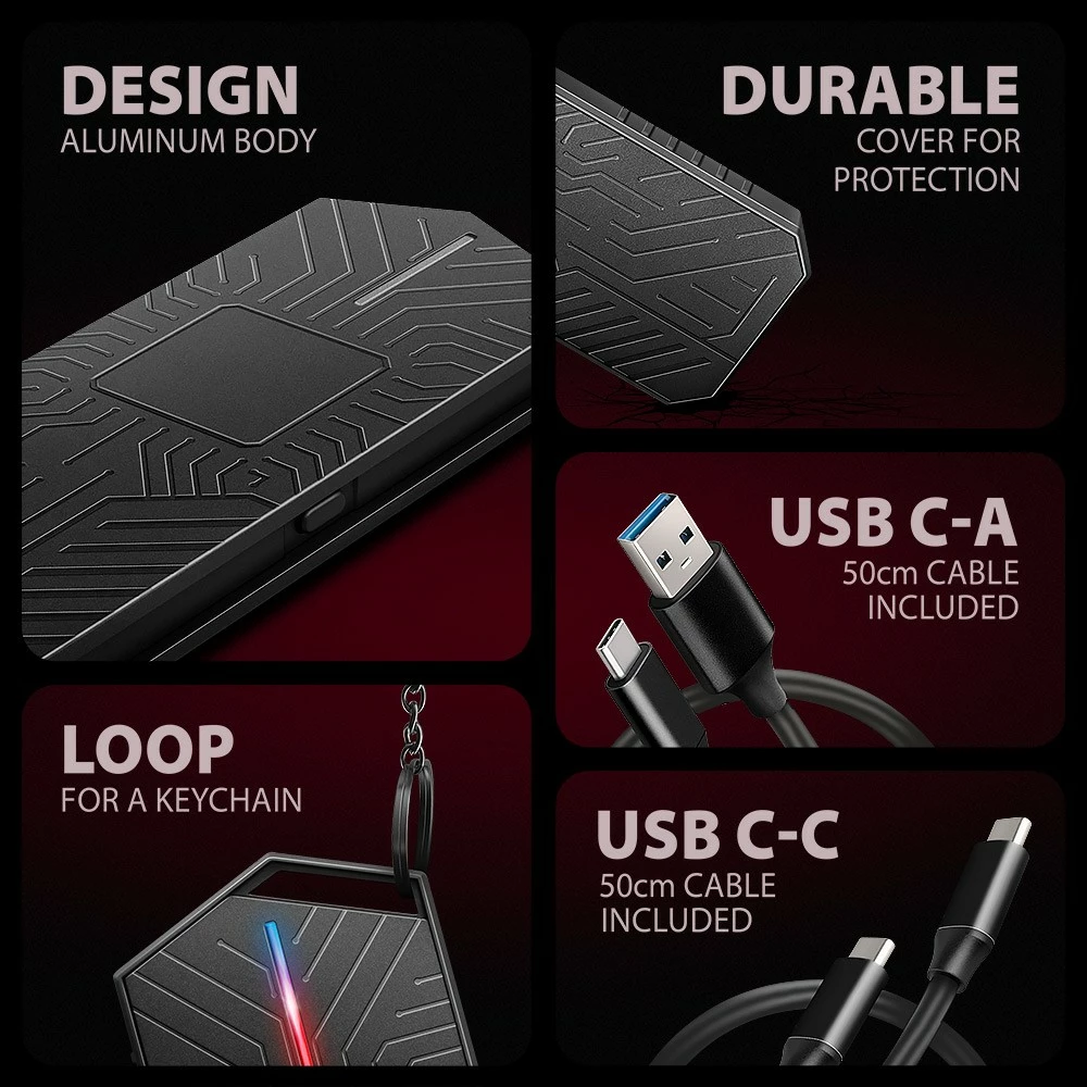 Zunanji aluminijast ohišje za SSD M.2 NVMe/SATA, USB-C 3.2 Gen 2, AXAGON EEM2-GAM, črno Zunanji aluminijast ohišje za SSD M.2 NVMe/SATA, USB-C 3.2 Gen 2, AXAGON EEM2-GAM, črno