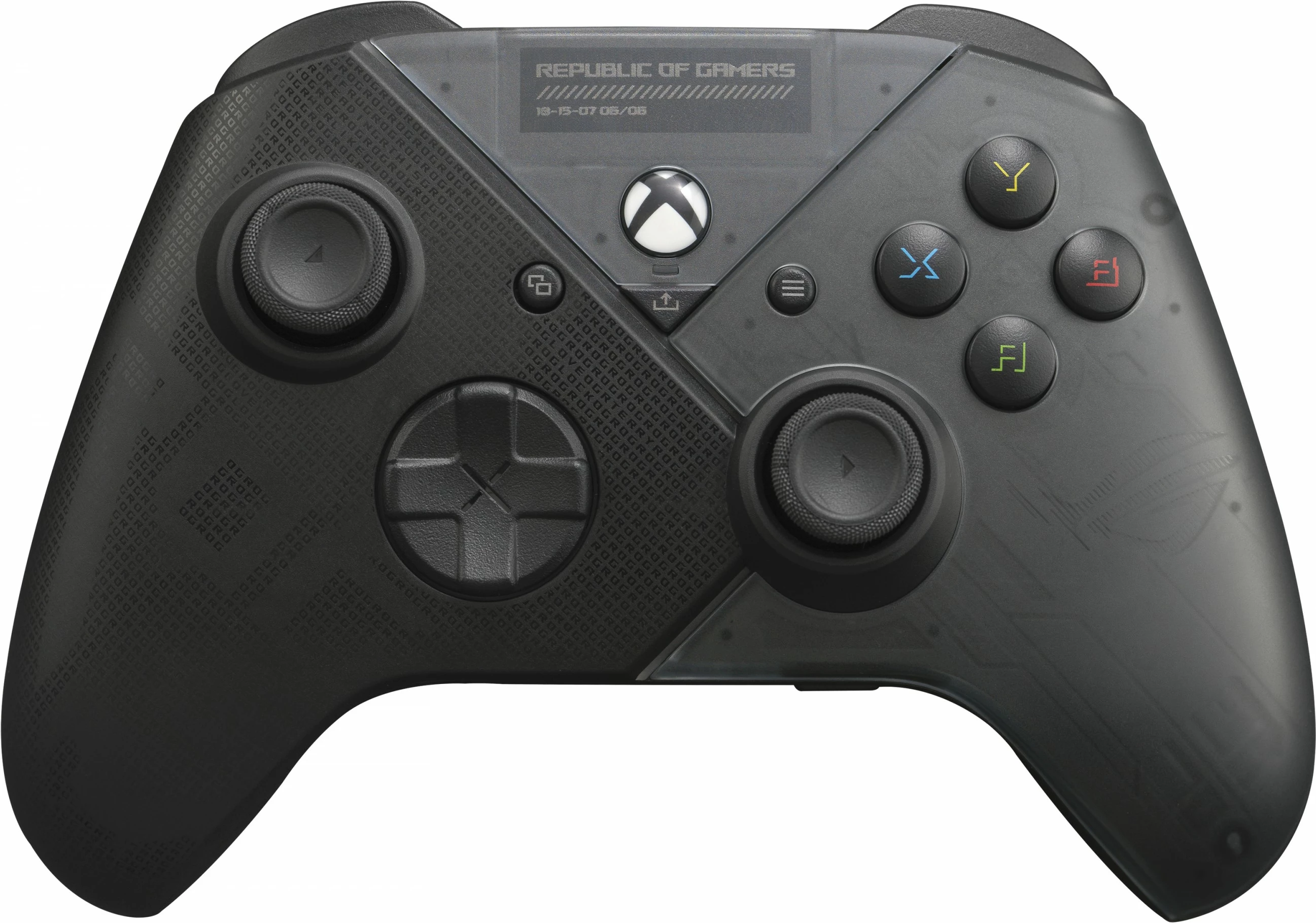 Igralni plošček ROG Raikiri ASUS, PC/Xbox, z žico, večbarvna osvetlitev, črn