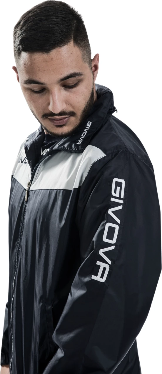 Ortalionska jakna za moške Givova, črna