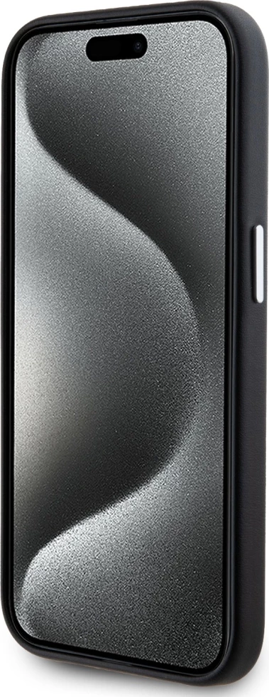 Ovitek za telefon Karl Lagerfeld FW Metal Plate MagSafe za iPhone 15 Pro Max, črn