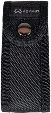 Večfunkcijski reševalni nož AZYMUT H-K2010878 s strgalom za pas, lomilcem stekla in ovitkom, črn