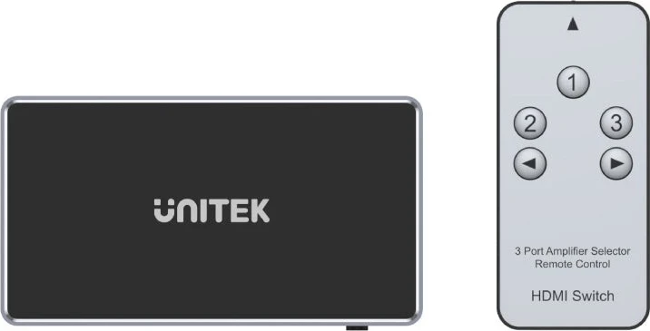 HDMI preklopnik Unitek, črno-siv