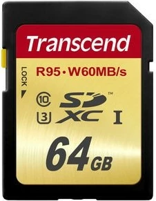 Kartica za pomnilnik Transcend SDXC 64GB, Class 10, UHS-I U3, črna