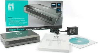 Server za tiskanje LevelOne FPS-1033, 2 x USB, 1 x paralelna, siv
