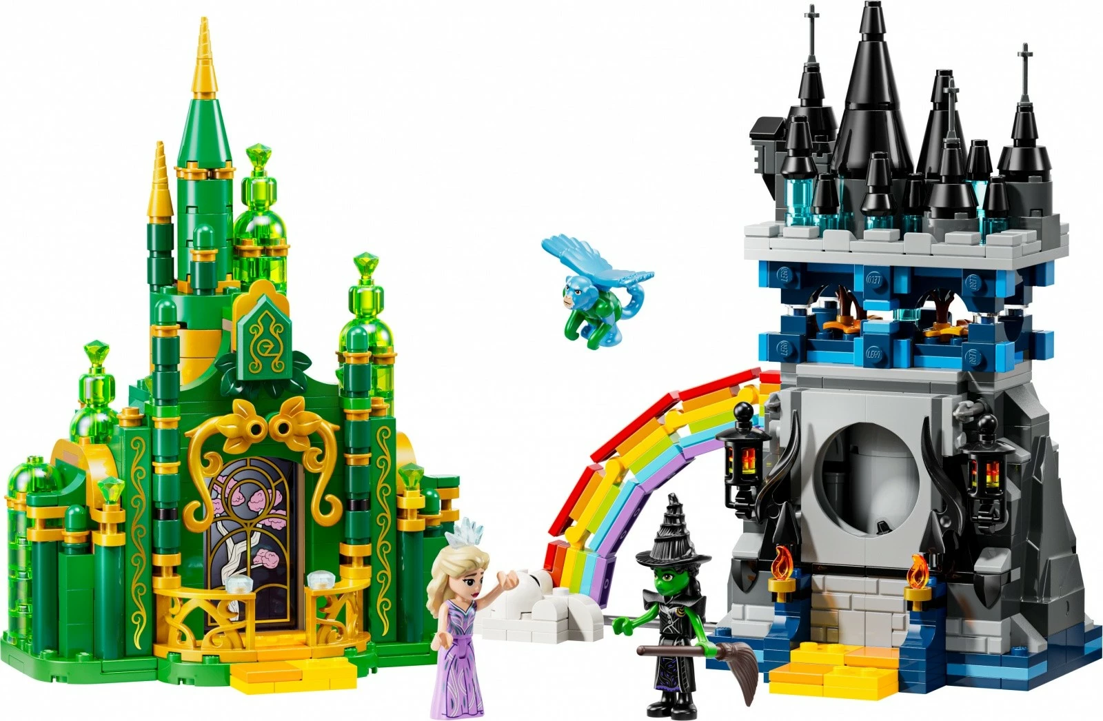 Set za gradnjo Emerald City in Kiamo Ko Castle Wicked Blocks 75689, 860 kosov, 9+