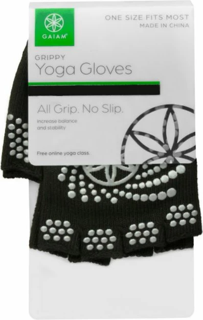 Brezprstne rokavice za jogo GAIAM, za moške in ženske, črne