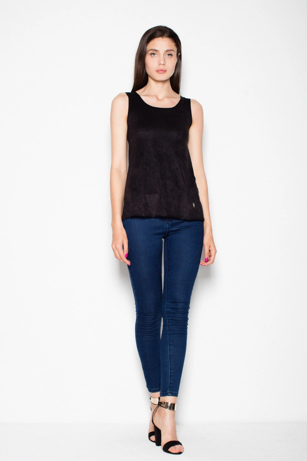 Lahka bluza Venaton 77581, črna