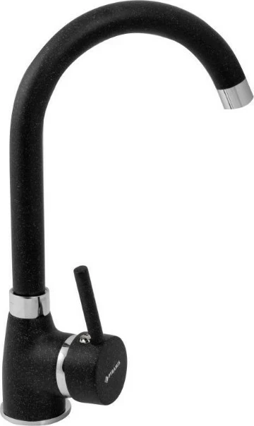 Kuhinjska armatura, PYRAMIS 090911938, enoročna, C-izliv, izvlečna, siva