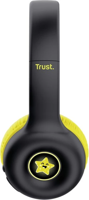 Žične in brezžične slušalke, Trust Nouna, Bluetooth in USB Type-C, za klice/muziko, črne/rumene