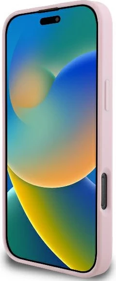 Ovitek za telefon Peony Script Logo MagSafe Guess za iPhone 16 Pro, roza