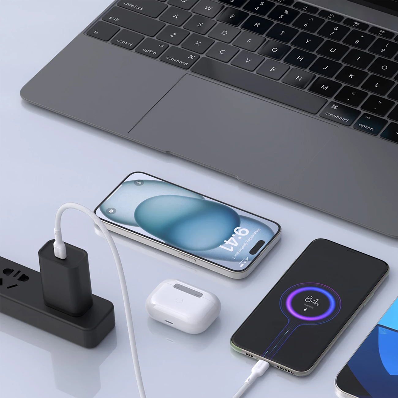 Kabel USB-C na USB-C Dudao L9C Max, 1,2 m, 240 W, bel