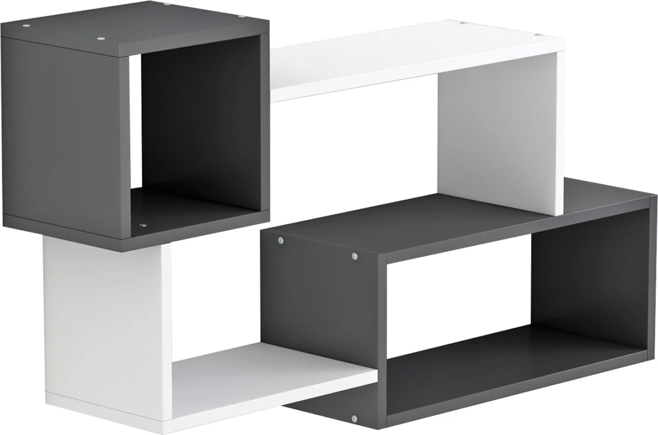 Stenske police TANNER FH8948.12 melamin v sivo-beli barvi 90,5x20x51H cm