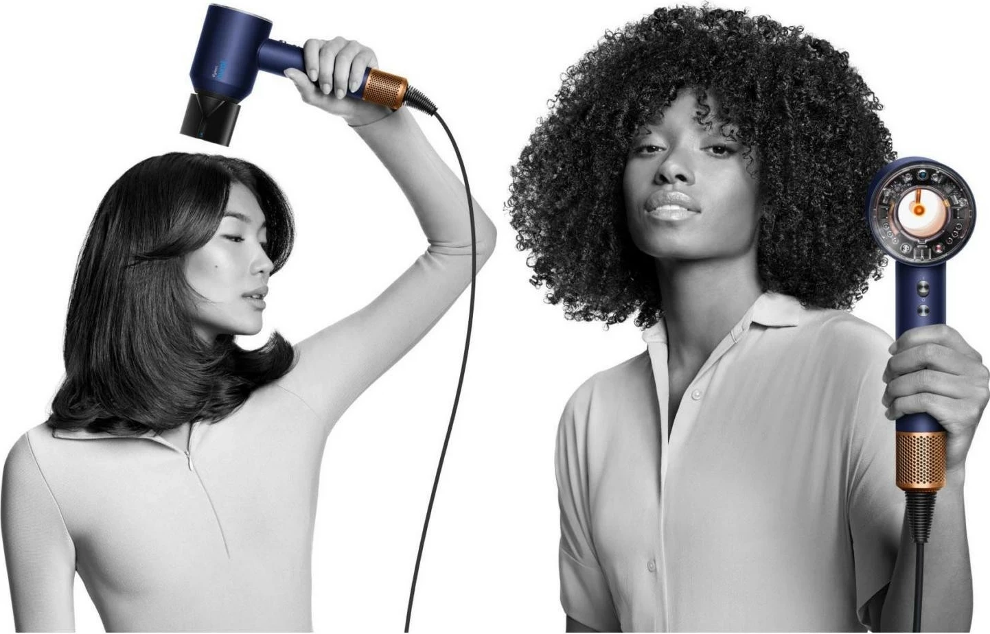 Sušilec za lase Dyson Supersonic Nural Straight+Wavy, 1600 W, prusko modra/medena