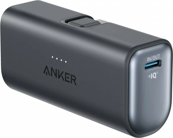 Prenosna baterija Anker NANO 5000mAh, 22.5W, 2x USB Type-C, črna