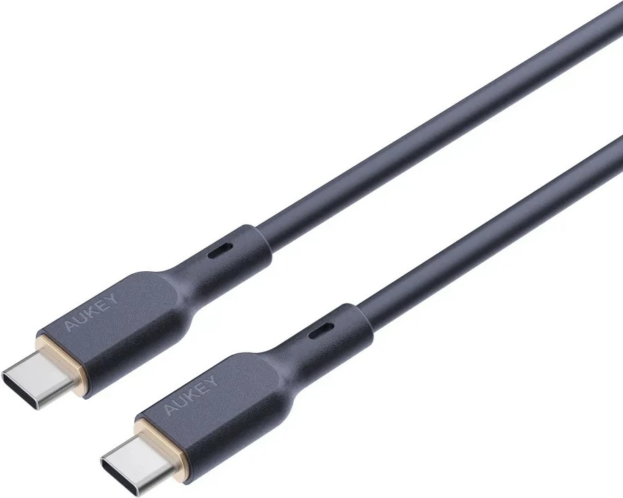 Kabel USB-C v USB-C AUKEY CB-SCC102, 1,8 m, 100 W, silikon, črn