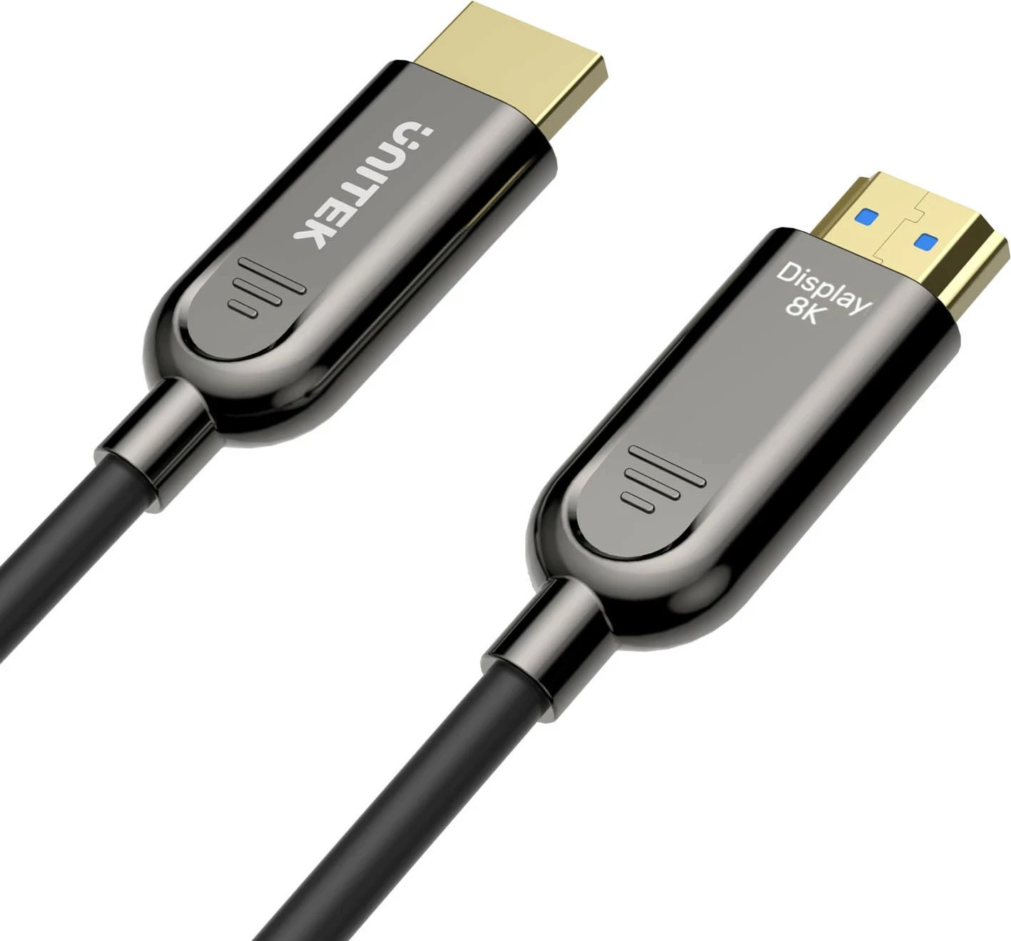 Optični HDMI kabel Unitek 2.1 AOC, 8K 120 Hz, 40 m, črno-srebrn