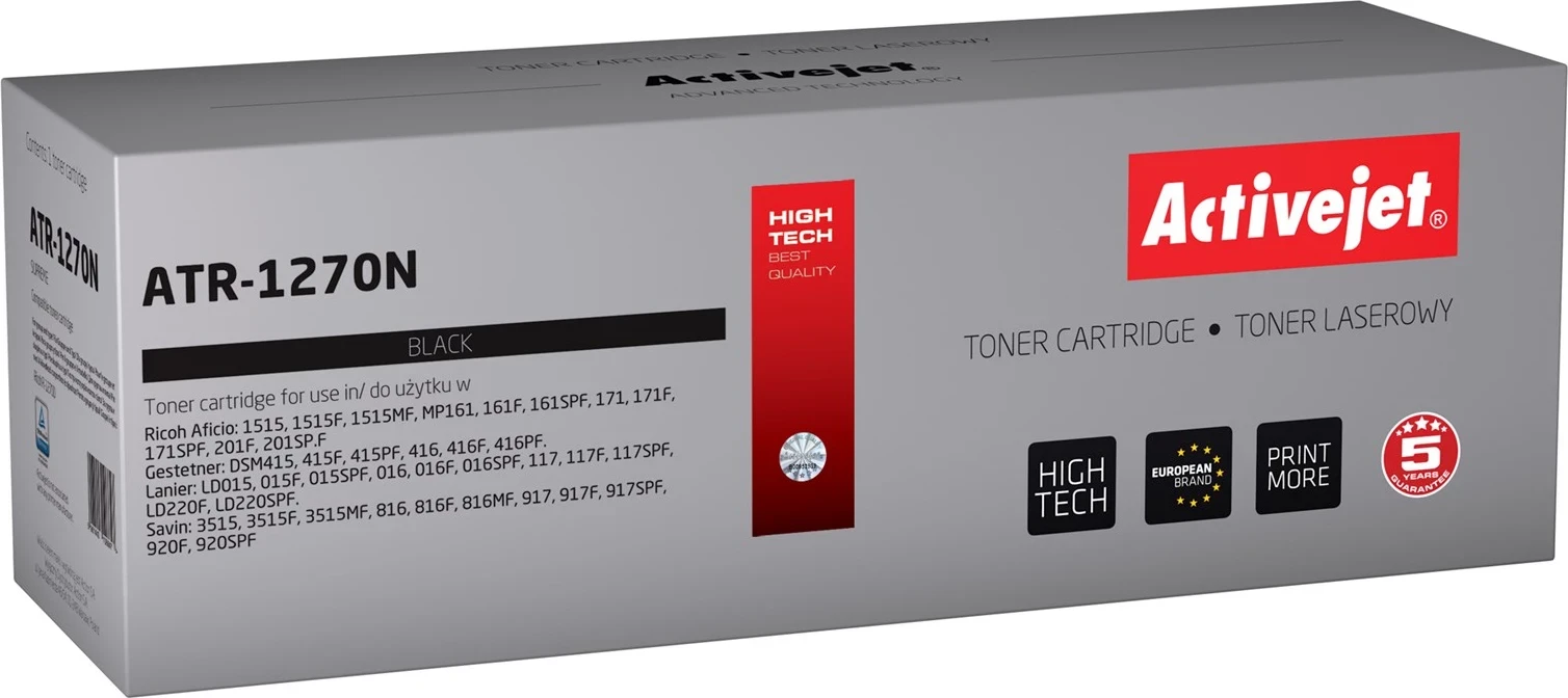 Zamenjalni toner Activejet ATR-1270N za tiskalnike Ricoh, črn