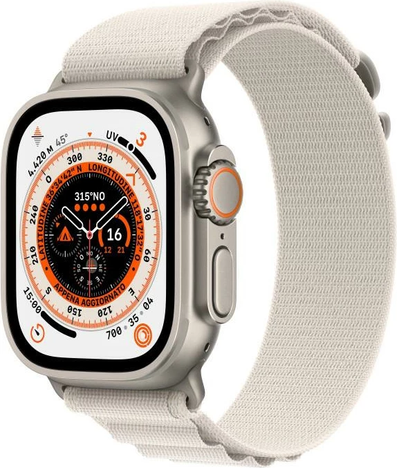 Pametna ura Apple Watch Ultra Cellular 49 mm, Starlight