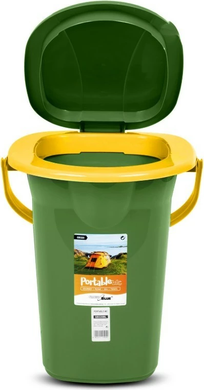 Prenosni straniščni lonec GreenBlue GB320GO, zeleno-oranžen