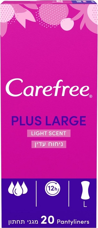 Higienične blazinice za ženske Carefree Plus Larger Light Scent, 20 kosov
