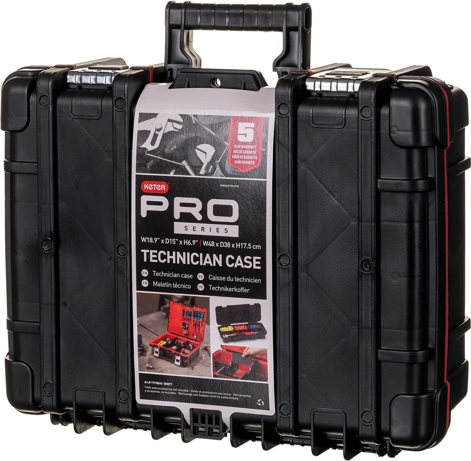 Kovček za orodje Keter 237003, polipropilen, črno/rdeč