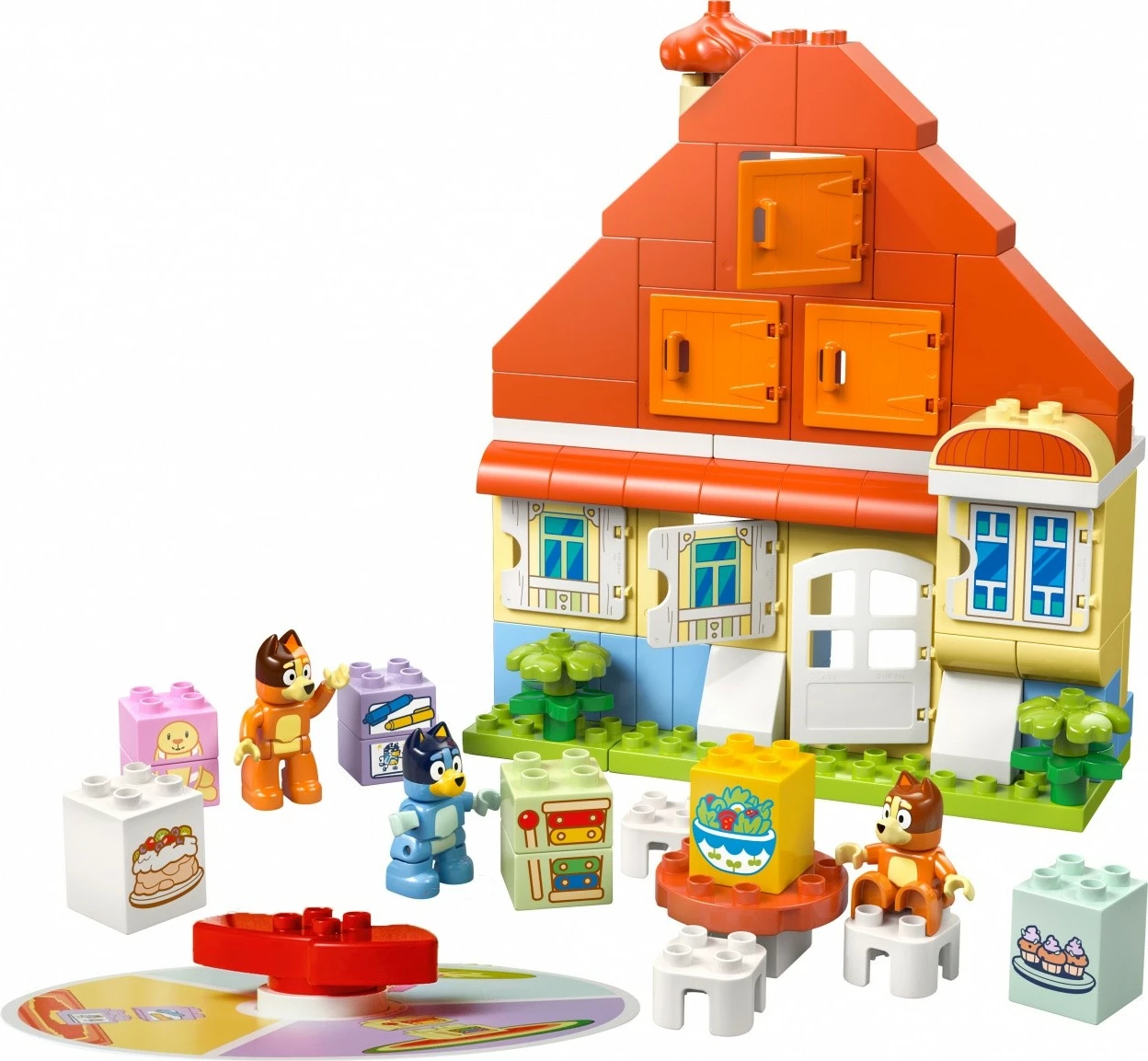Sestavljiv set Hiša družine Bluey z igro spomina, LEGO DUPLO, 83 kosov