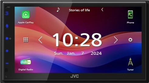 Multimedijski predvajalnik 6,8" JVC KW-M595DBT, Bluetooth, Apple CarPlay, Android Auto, črn