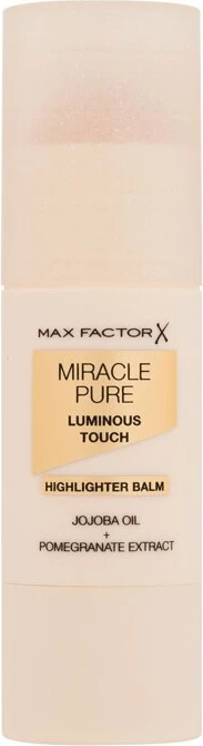 Iluminator balzam za ženske Miracle Pure Luminous Touch, Max Factor, 10 Soft Pearl, 6 g