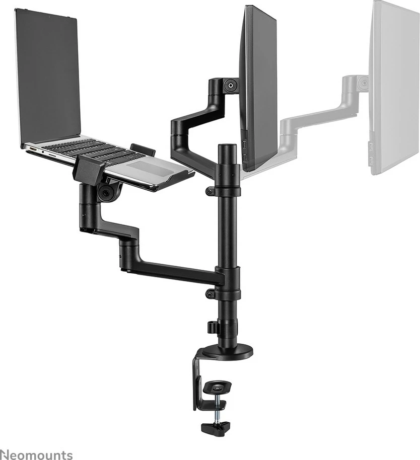Nagibno ročno držalo za mizo za monitor in prenosnik, Neomounts DS20-425BL2, 27", črno Nagibno ročno držalo za mizo za monitor in prenosnik, Neomounts DS20-425BL2, 27", črno