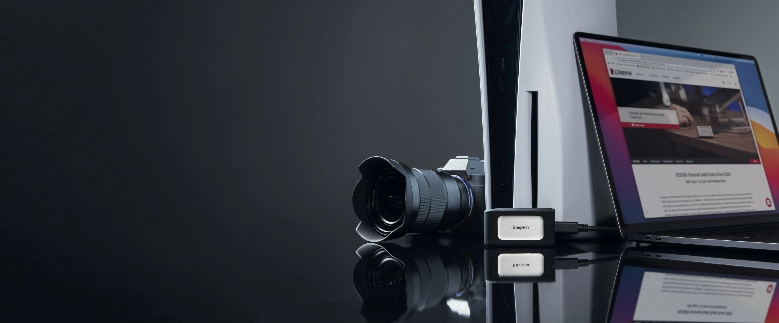 Prenosni SSD Kingston XS2000, 2 TB, USB Type-C, črn, srebrn