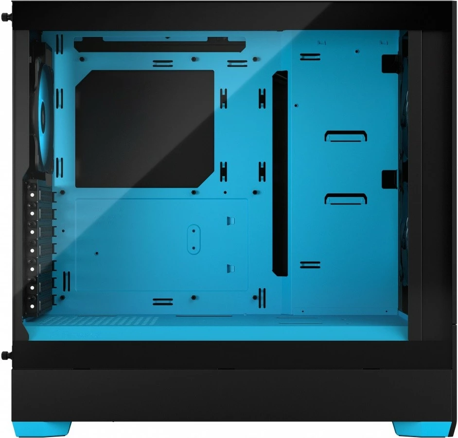 Računalniško ohišje Pop Air TG Clear Tint RGB Cyan Core Fractal Design, Midi Tower, ATX, Micro ATX, Mini ITX, črno/cyan