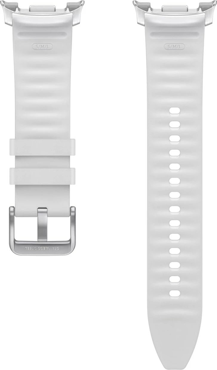 Hybrid pašček za Smartwatch Watch8 Classic, S/M & M/L, umetno usnje, bel - Samsung Hybrid pašček za Smartwatch Watch8 Classic, S/M & M/L, umetno usnje, bel - Samsung