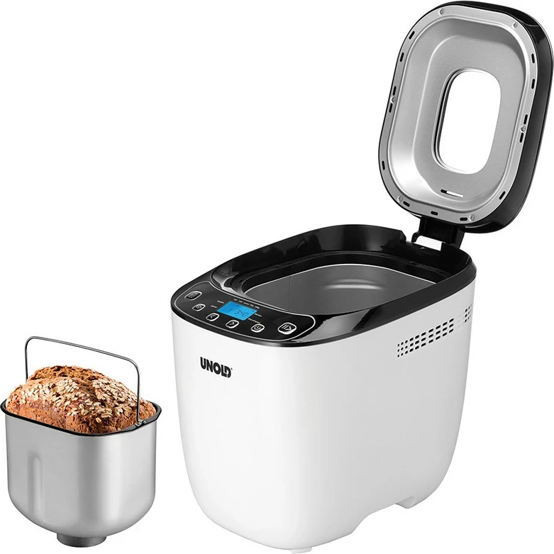 Peka kruha, programabilni timer, kontrola zapečenosti, ogrevanje, pogledno okno, UNOLD 68010, 1 kg, bela