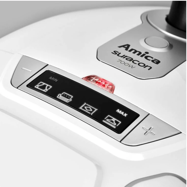 Sesalnik z vrečko, Amica Suracon VM7001, 700 W, 3 L, HEPA 13, bel/črn