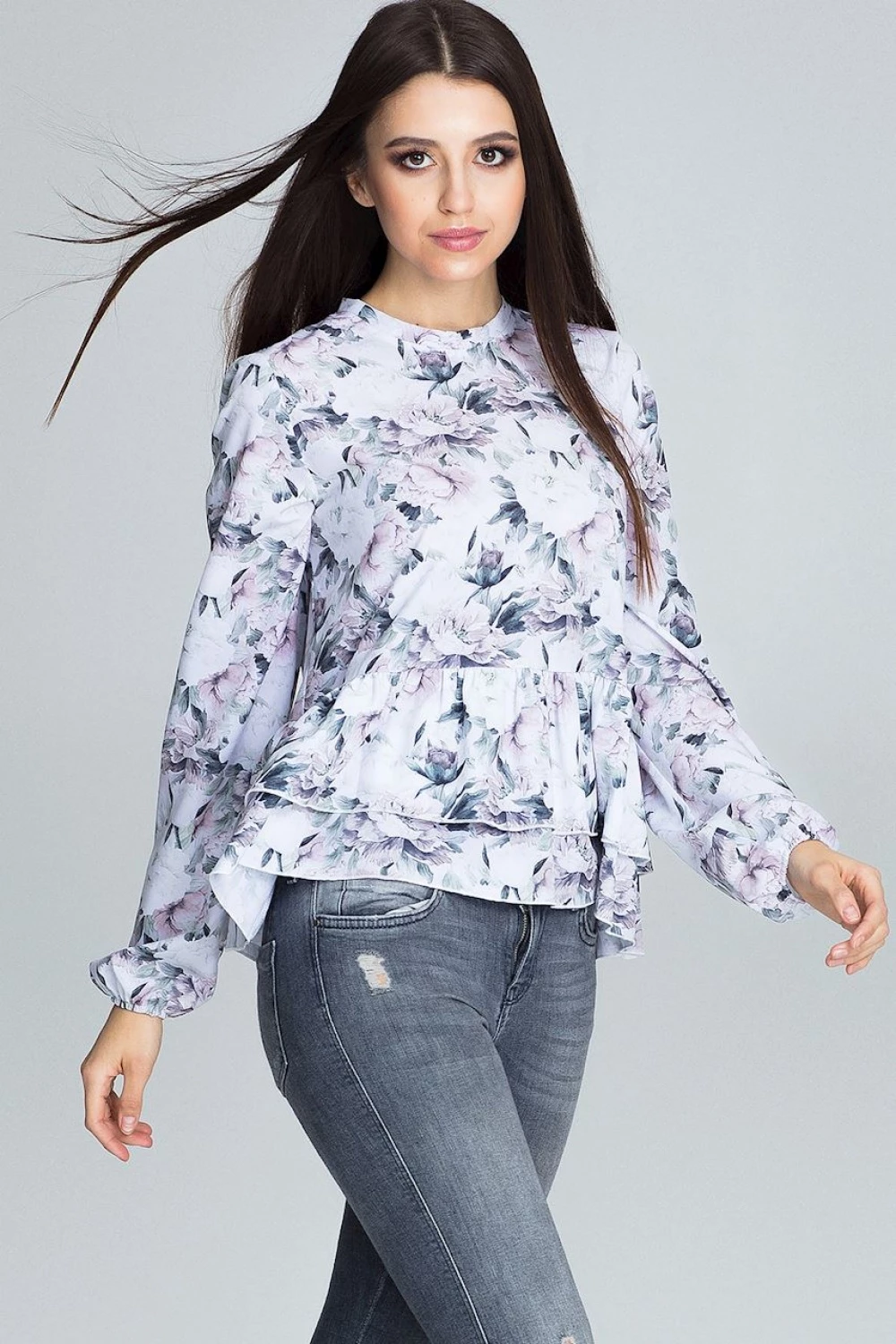 Ohlapna bluza Figl model 116246, večbarvna