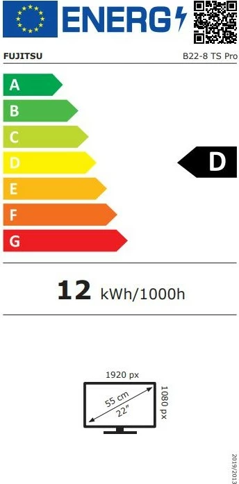 Monitor 21,5" Full HD Fujitsu B22-8 TS Pro, LED, črn