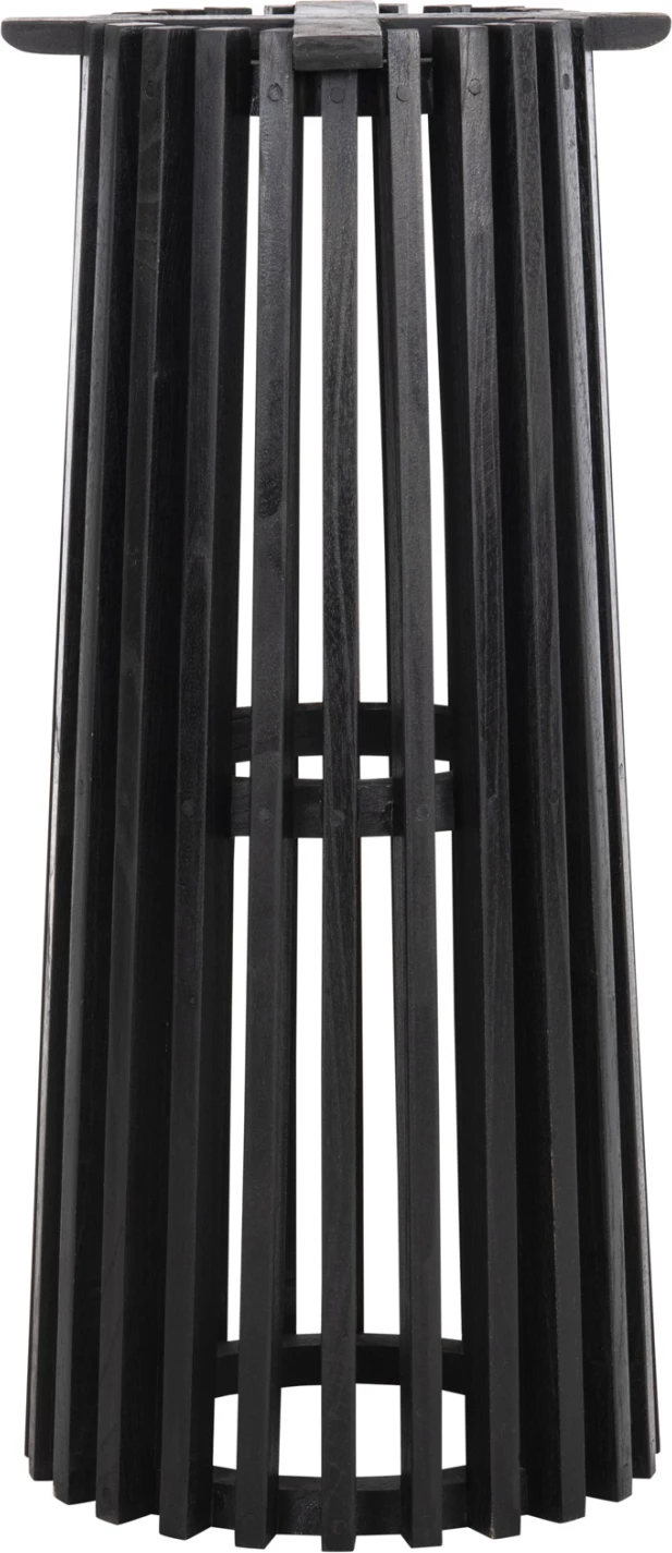 Okrogla osnova za barski stojalo srednje višine FRANTZ FH9857.12 iz mindi lesa v črni barvi Φ40x90Hcm