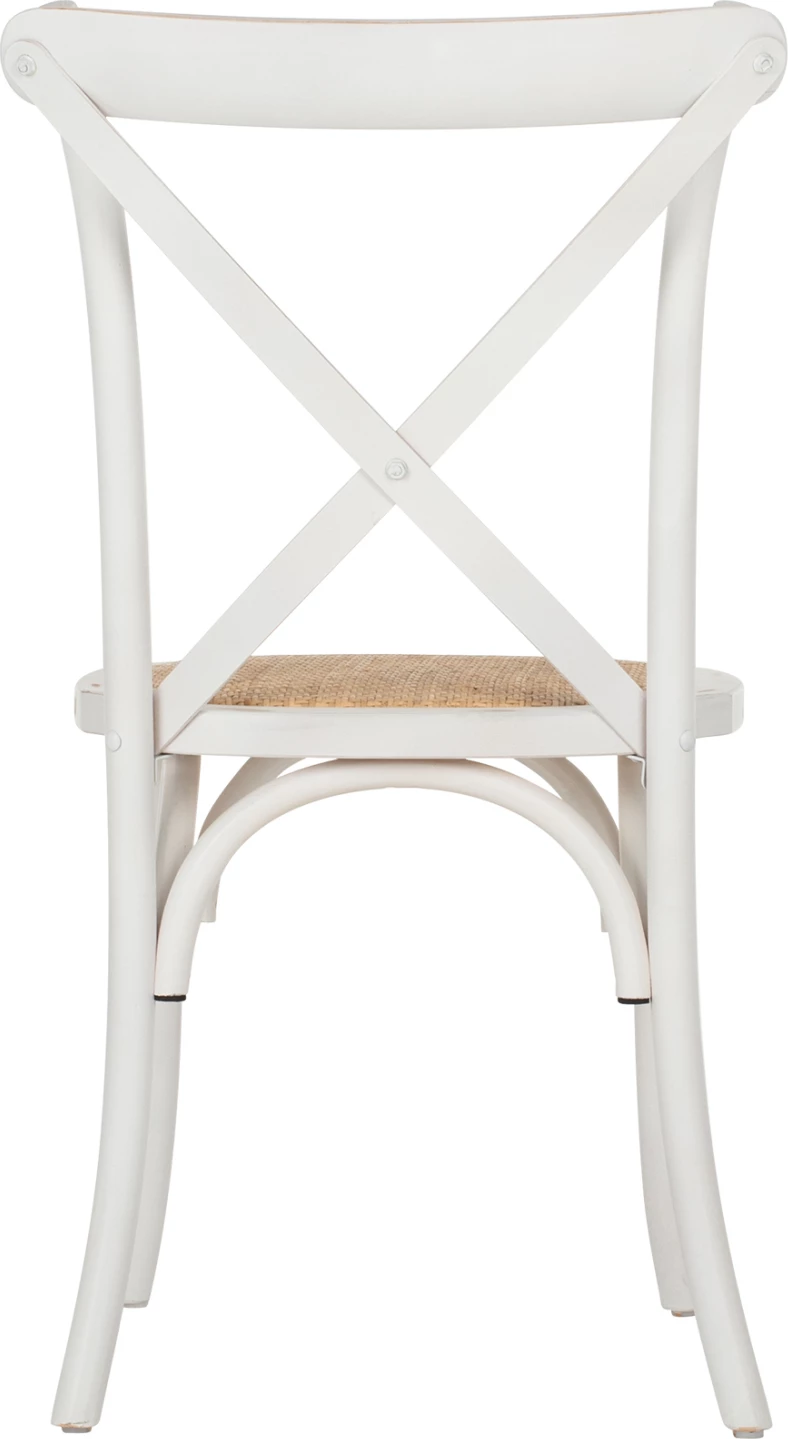 Stol Owen zložljiv lesen iz bukovega lesa v barvi bele pranja s križanim hrbtom FH8575.04 45x55,5x90 cm