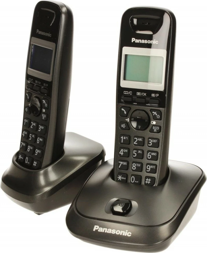 Brezžični telefon Panasonic KX-TG2512 Duo, siv