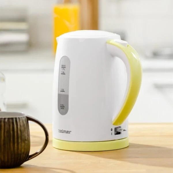 Električni grelnik vode Zelmer, bel in rumen